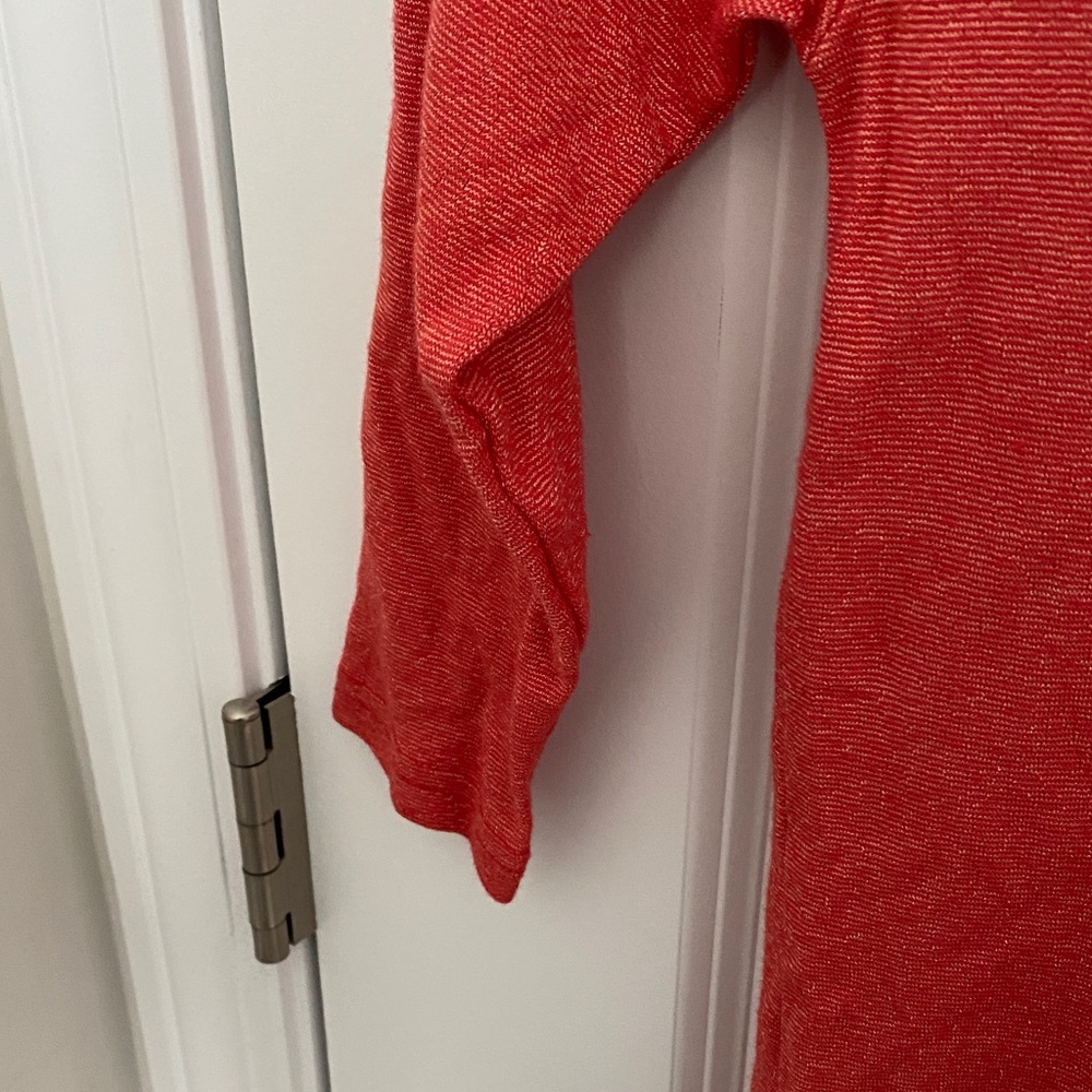 Michael Stars Red Long Sleeve Tee - Picture 5 of 6